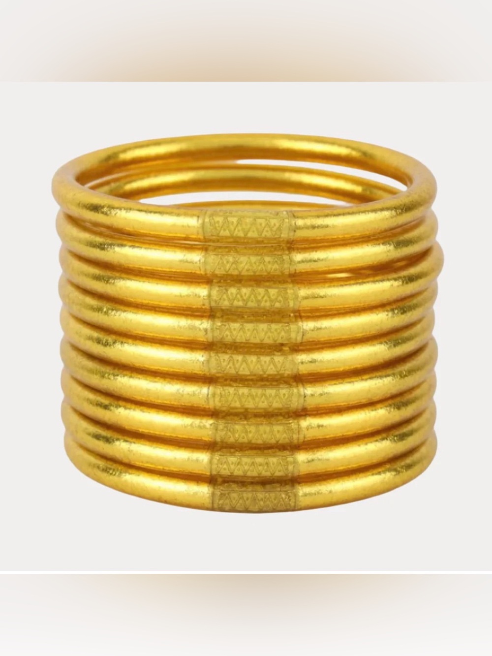 BUDHAGIRL - Gold all Weather Bangles (SIZE L) Set of 9